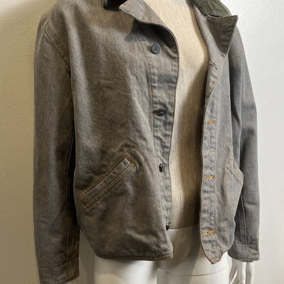 ARMANI JEANS BUCKLE DENIM FIELD JACKET - Picture 2 of 16